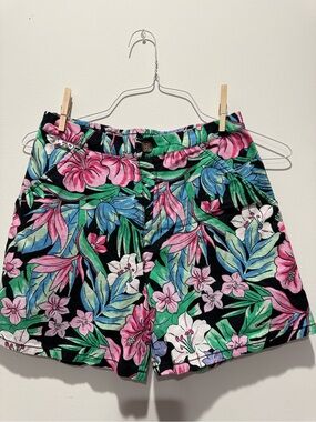 wild fable Floral Tropical Print Shorts - Black, Pink, Green, Blue